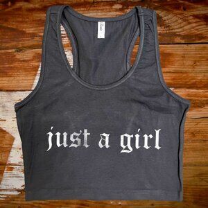 just a girl crop tank top